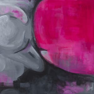 Pink is Just a Color Abstract Acrylic Painting by Jamie Thomson